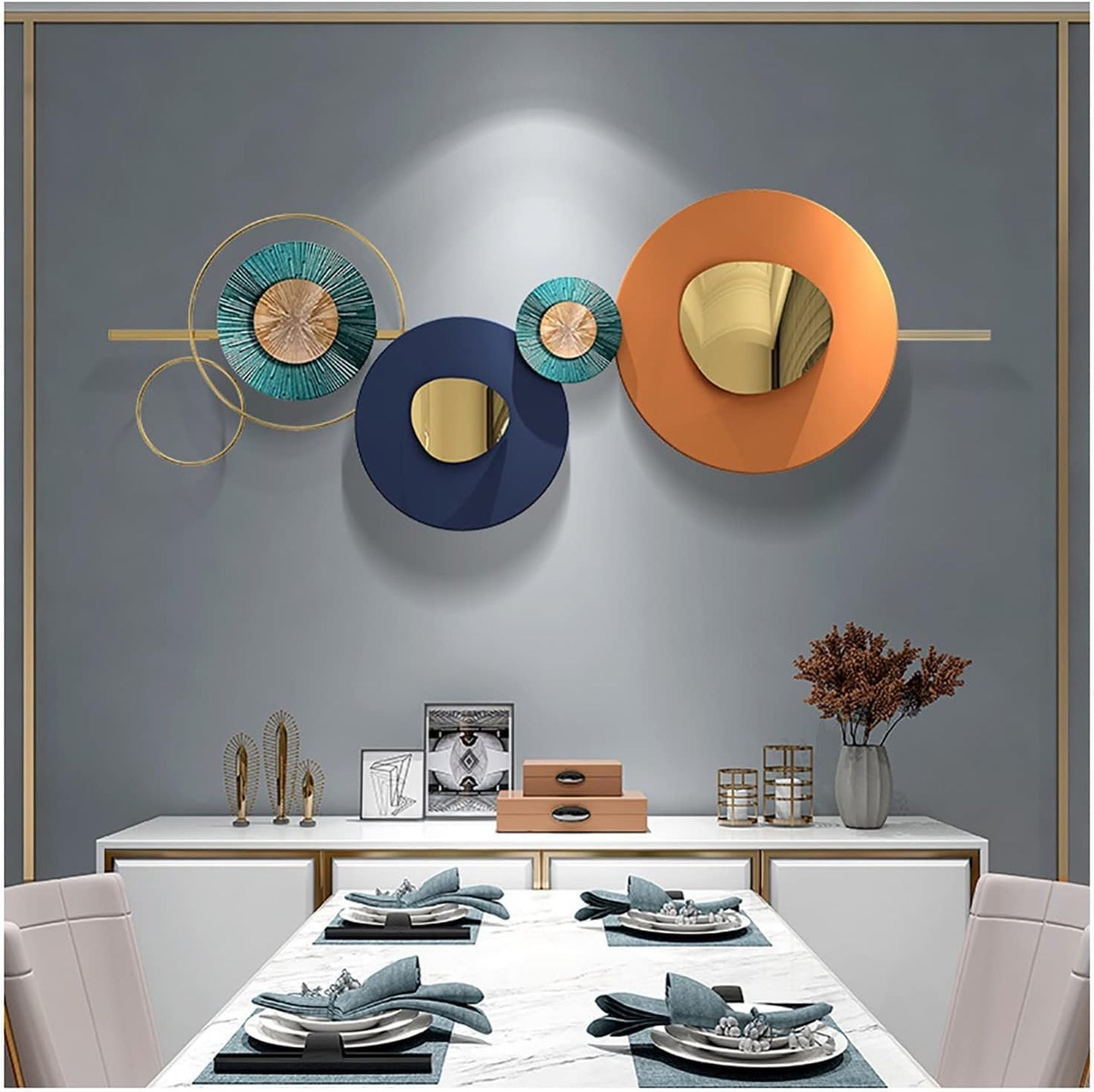 Modern Metal Round/Circles Wall Art-ArtyCraftz.com