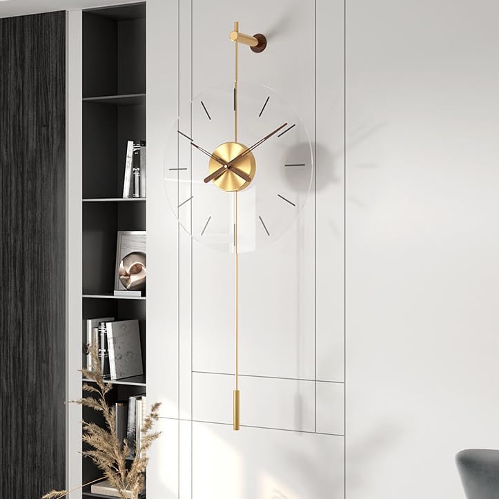 Modern Minimalist Gold Acrylic Wall Clock-ArtyCraftz.com