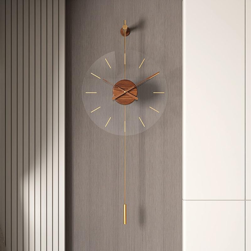 Modern Minimalist Gold Acrylic Wall Clock-ArtyCraftz.com
