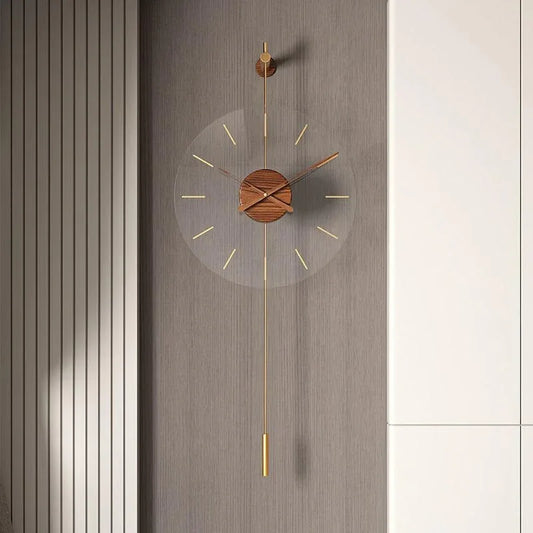 Modern Minimalist Gold Acrylic Wall Clock-ArtyCraftz.com