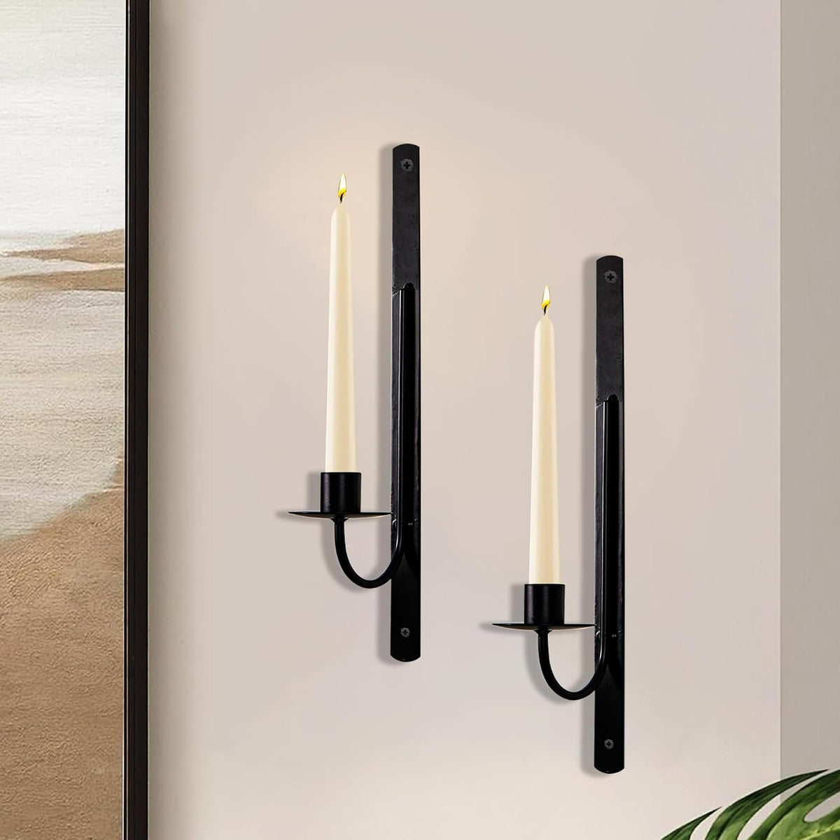 Modern Wrought Iron Wall Candle Holder-artycraftz.com