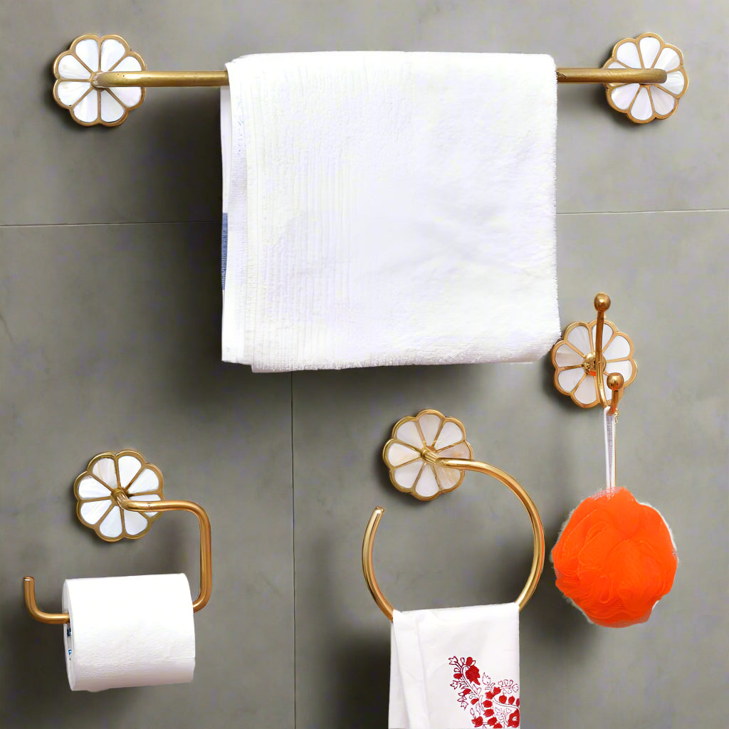 Mother of Pearl Bathroom Accessories Set-ArtyCraftz.com