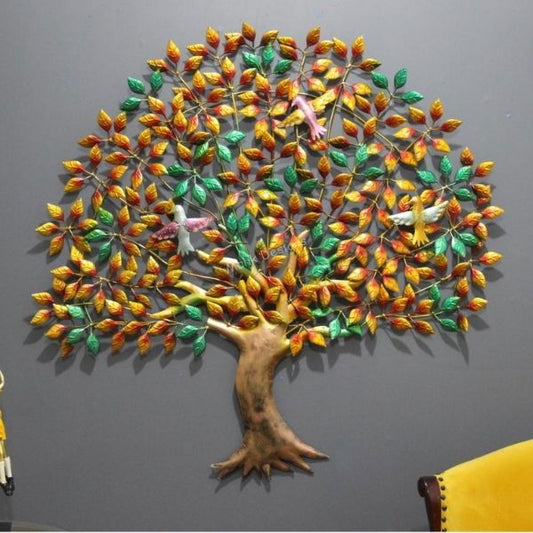 Multi Bird Tree of Life Wall Art interior Decoration of to Your House wall Decor - ArtyCraftz.com