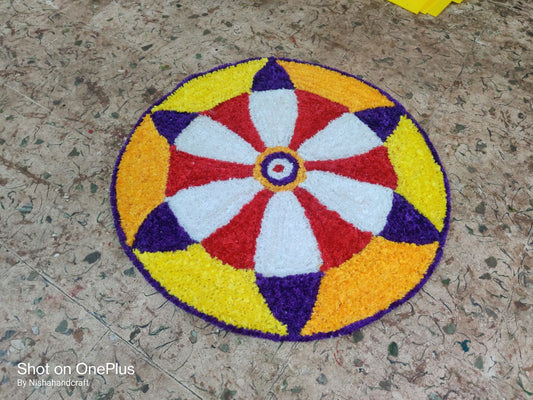 Multi Color Rangoli Door Mat - ArtyCraftz.com