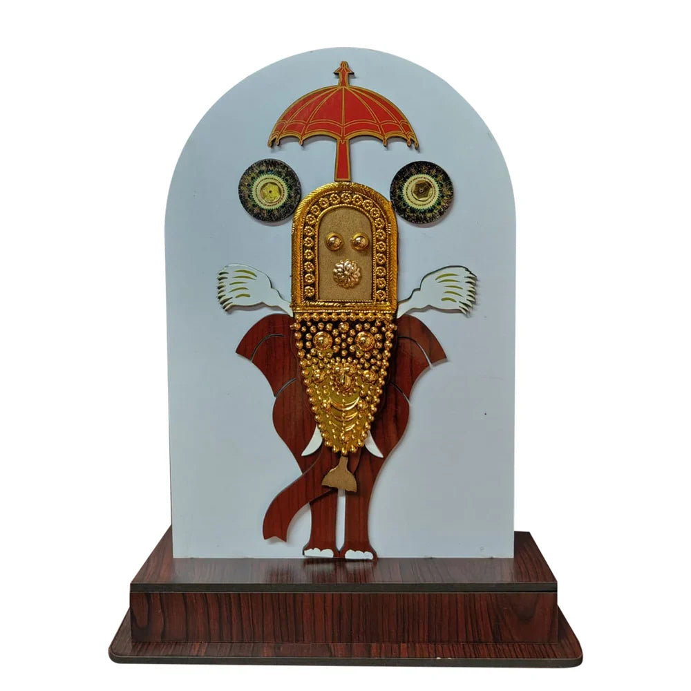 Multicolor Wooden Pooram Arch Showpiece