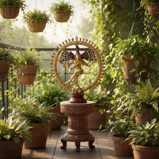 Multicolor Brass Nataraja Statue 20 Inches (First Image)—ArtyCraftz.com