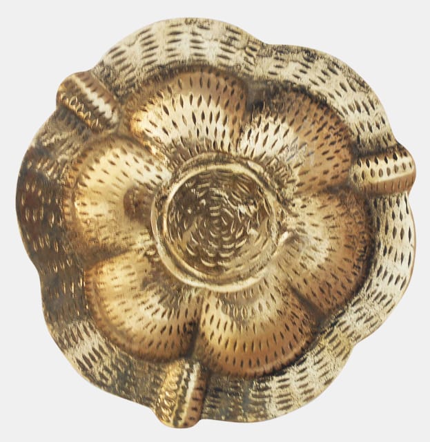 Multicolor Floral Brass Ashtray-ArtyCraftz.com