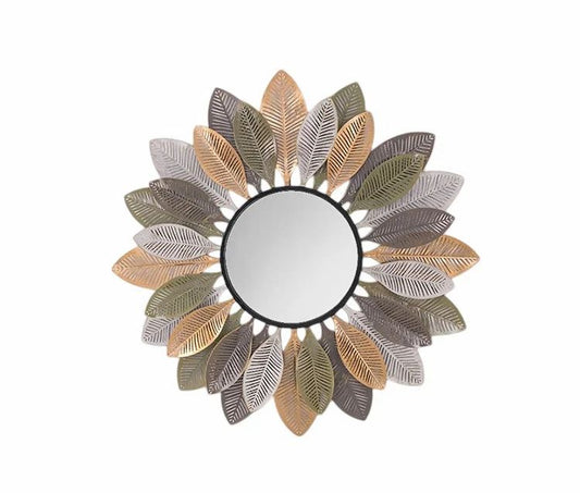 Multicolor Leaf Burst Wall Mirror Main Image-ArtyCraftz.com