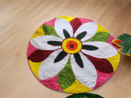 Multicolor Rangoli Door mat - ArtyCraftz.com