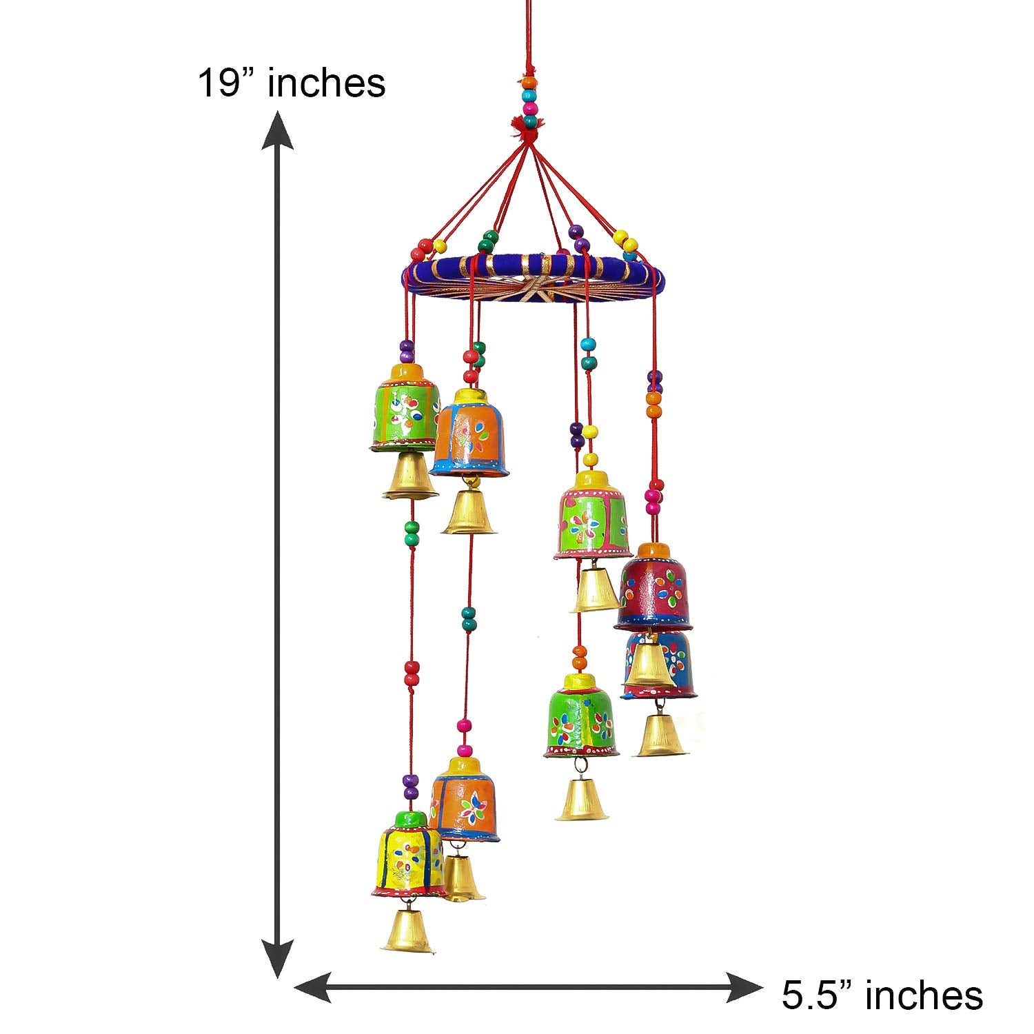Multicolour Decorative Window Door Wall Hanging Bells Wind Chimes-ArtyCraftz.com