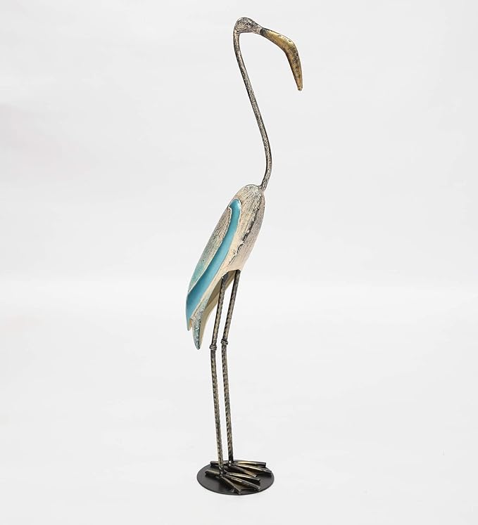 Multicolour Metal Billed Pelican Showpiece