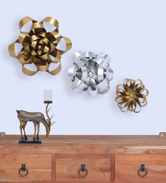 Multicolour Rosy Flower Wall Decorative Hanging & Mounted Art Sculpture Home Decor (Size 35 x 15 inches) - ArtyCraftz.com