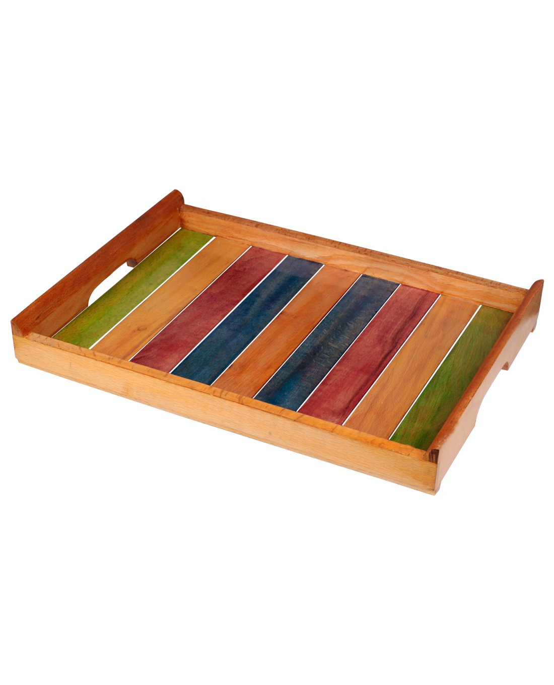 Multicolour Wooden Serving Tray