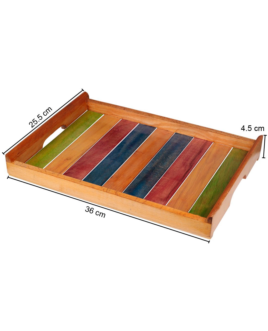 Multicolour Wooden Serving Tray