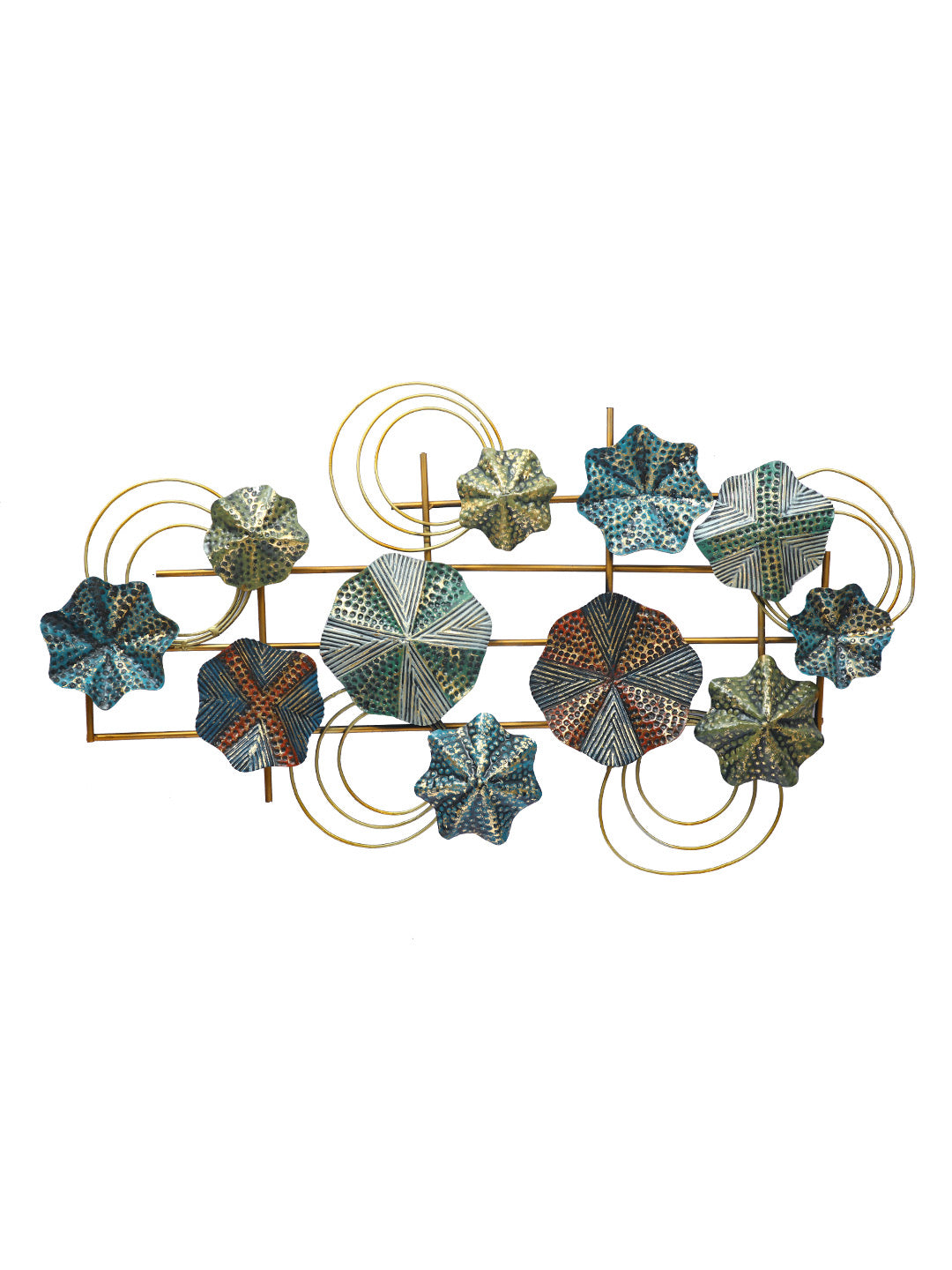 Multicoloured Flower Pattern Wall Art-ArtyCraftz.com