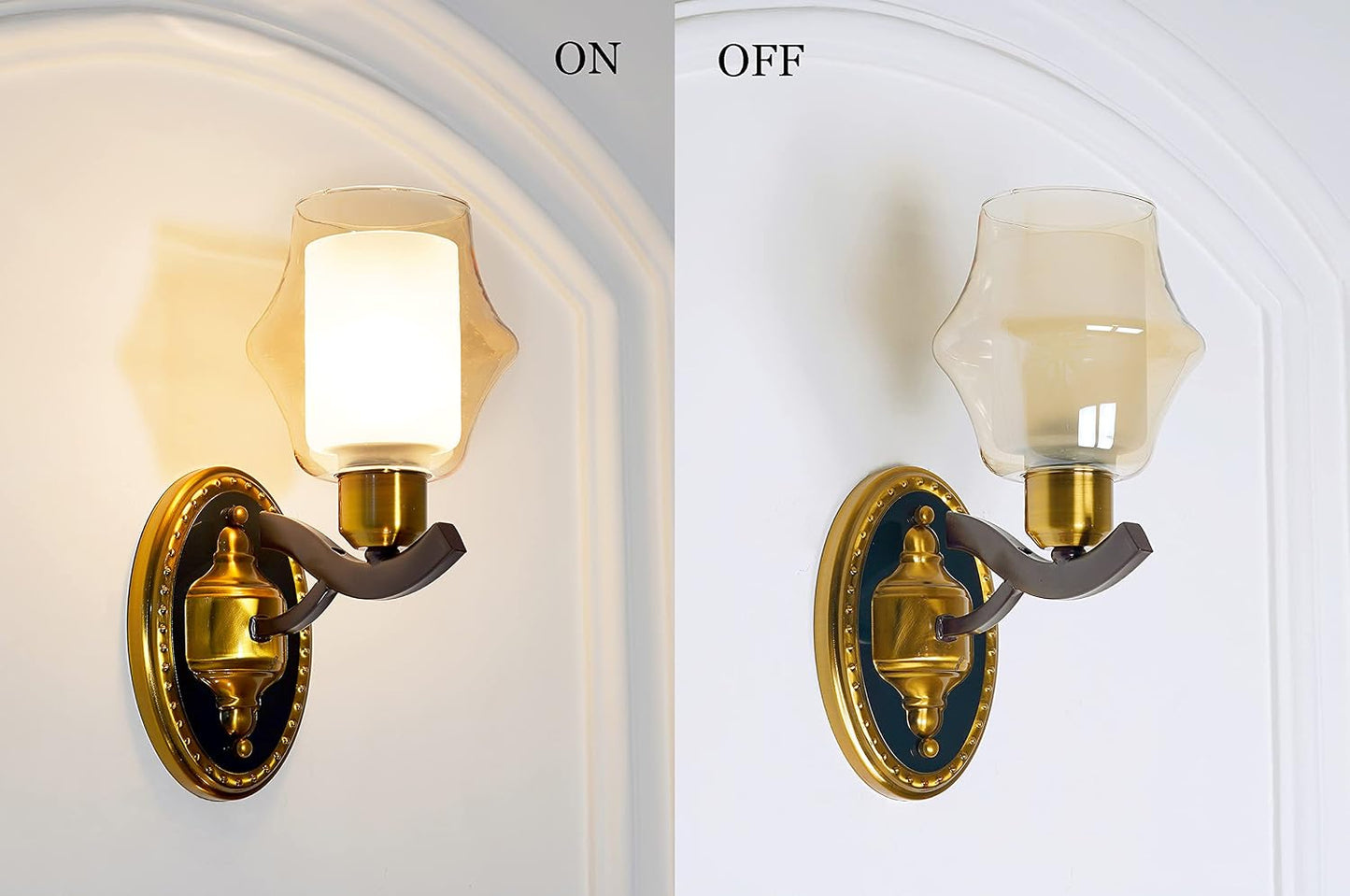 Mysville Dual Glass Shade Wall Light-ArtyCraftz.com