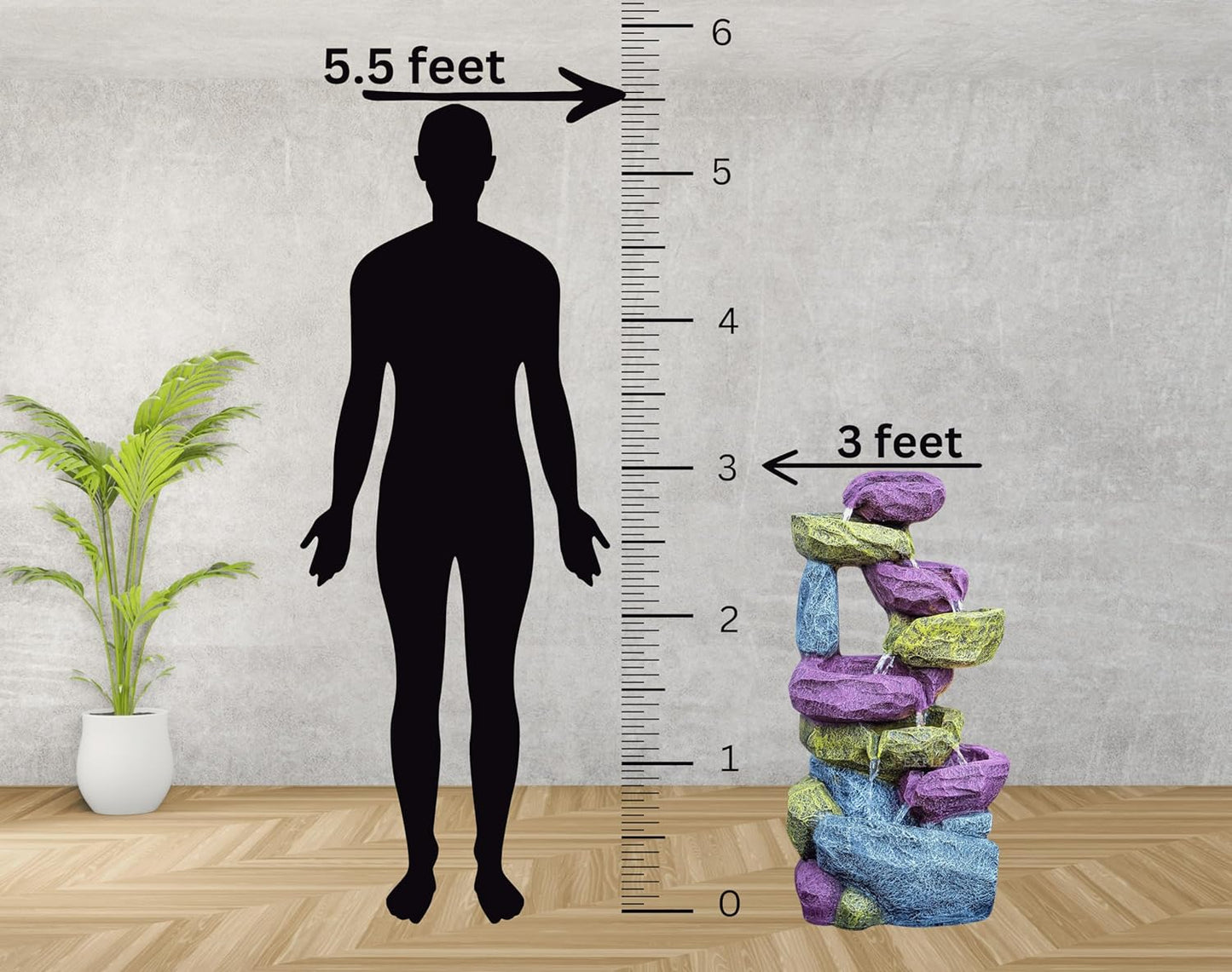 Natural Elegance Rock Stone Water Fountain-ArtyCraftz.com