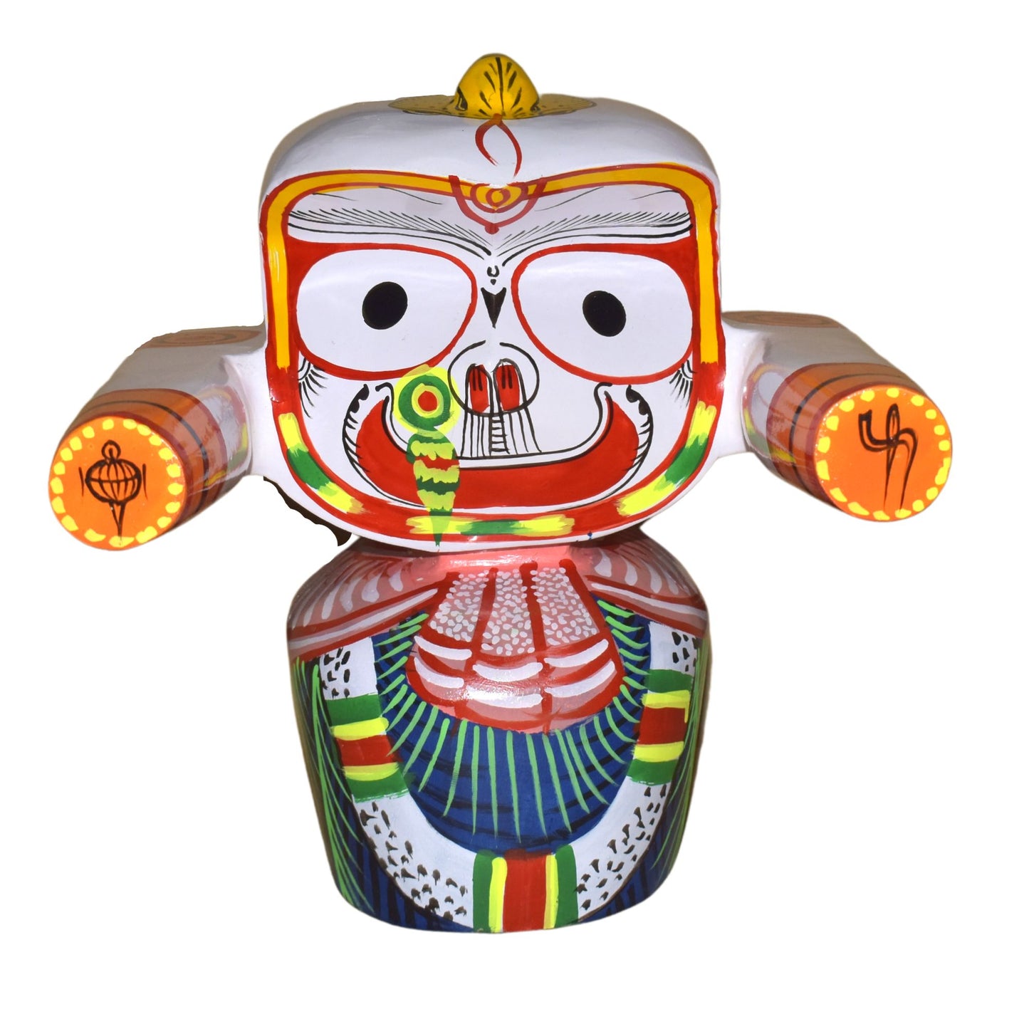 Neem Wood Jagannath Baladeva Subhadra Statue Set 10 Inch-ArtyCraftz.com