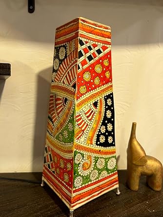 Nimmalakunta Kalamkari Sqaure Floor Lamp-ArtyCraftz.com