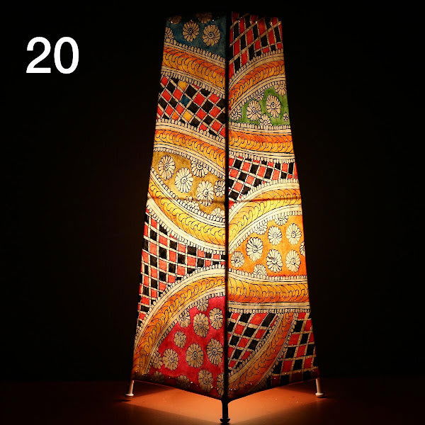 Nimmalakunta Kalamkari Sqaure Floor Lamp-ArtyCraftz.com