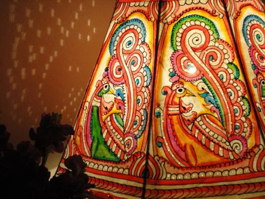 Nimmalakunta Tholu Bommalata Bird Design Leather Lamp Shade
