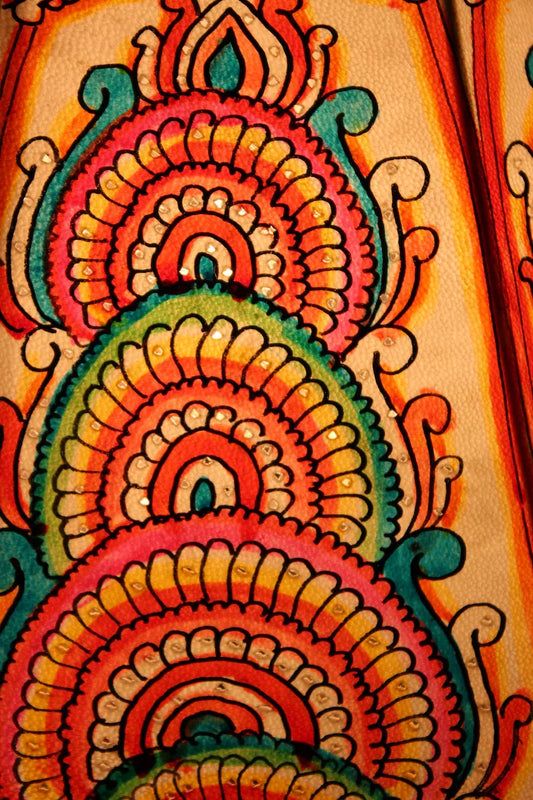 Nimmalakunta Tholu Bommalata Multicolor mandala design Lamp Shade