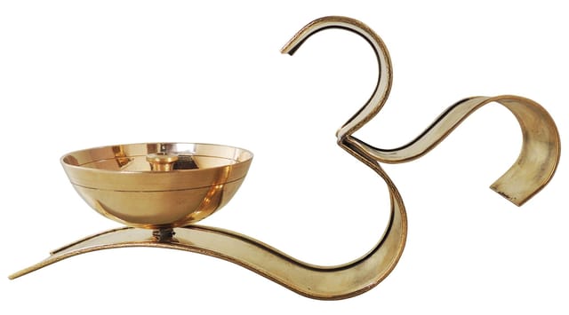 Om Shape Diya Oil Lamp - ArtyCraftz.com