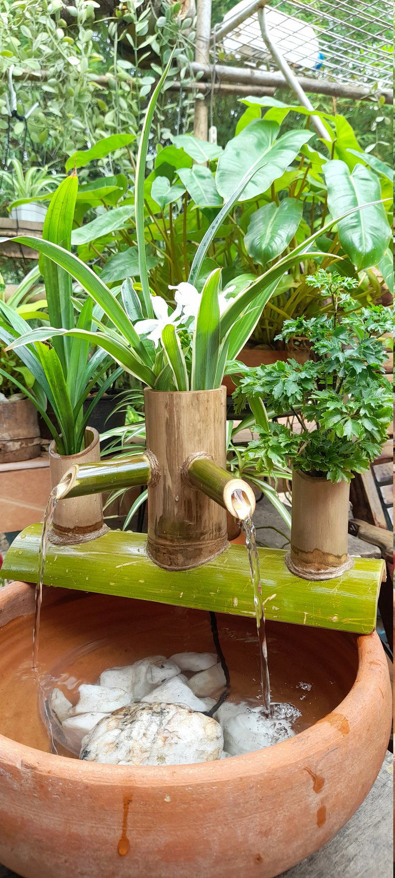 Mini Indoor/Outdoor Bamboo fountain | Gardening - ArtyCraftz.com