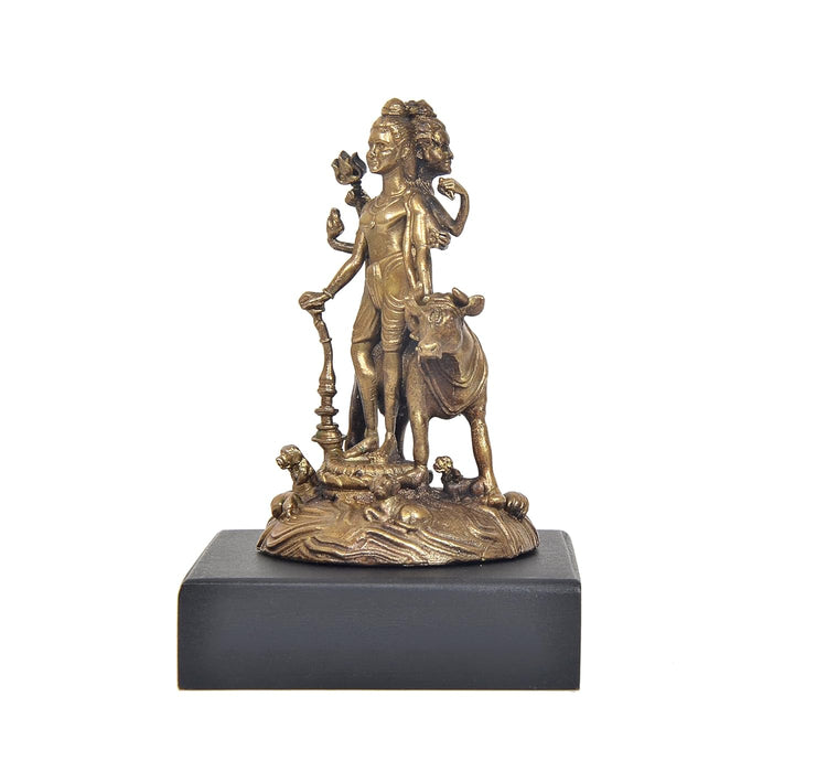 Panchaloha Dattatreya Statue 3 Inch-ArtyCraftz.com