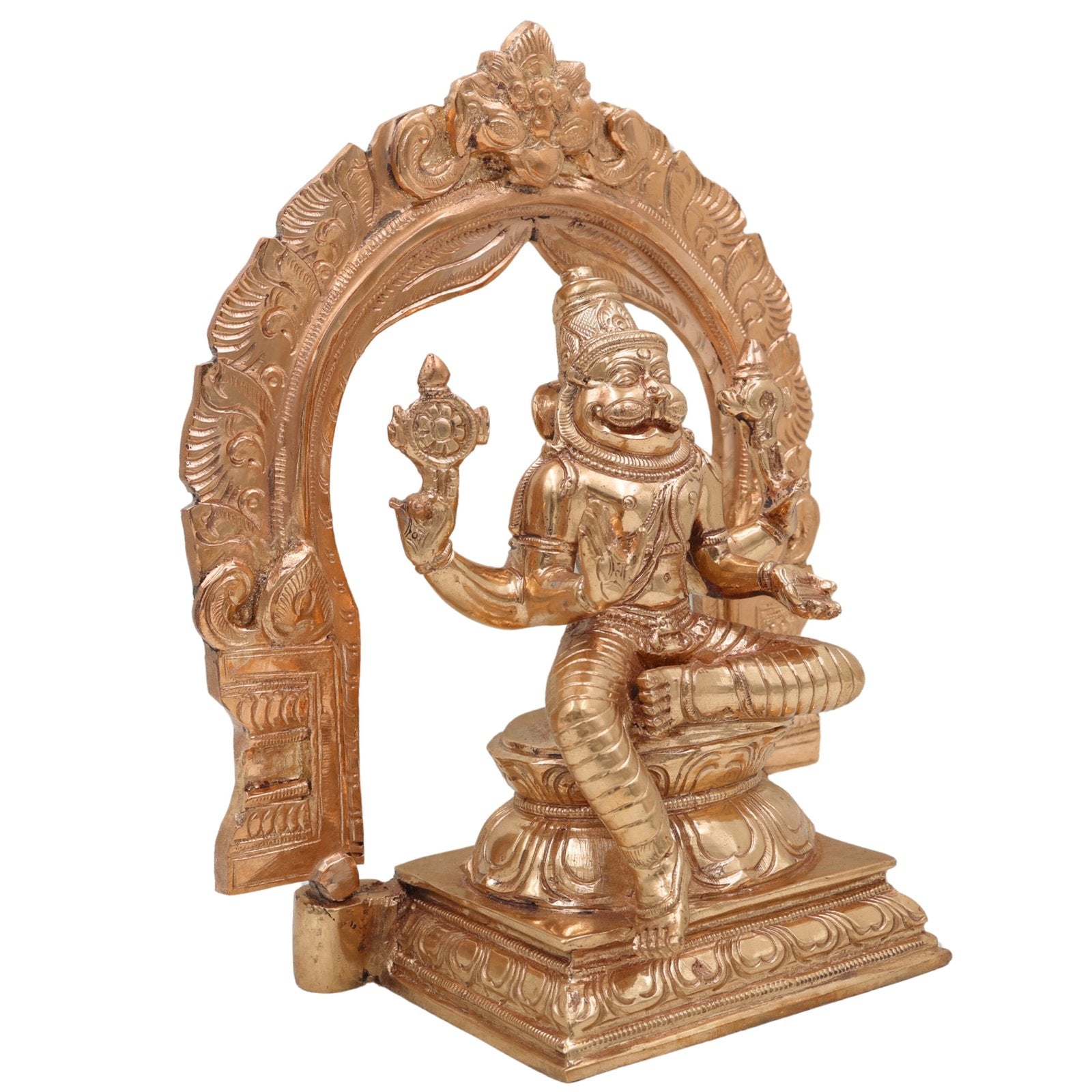 Panchaloha Narasimha Statue with Peedam-ArtyCraftz.com