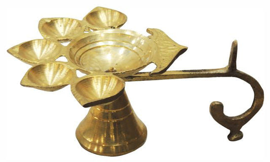 Handmade Pradip/Pancharti diya use Puja Aarti 4.6*3.5*2.1 Inches - ArtyCraftz.com