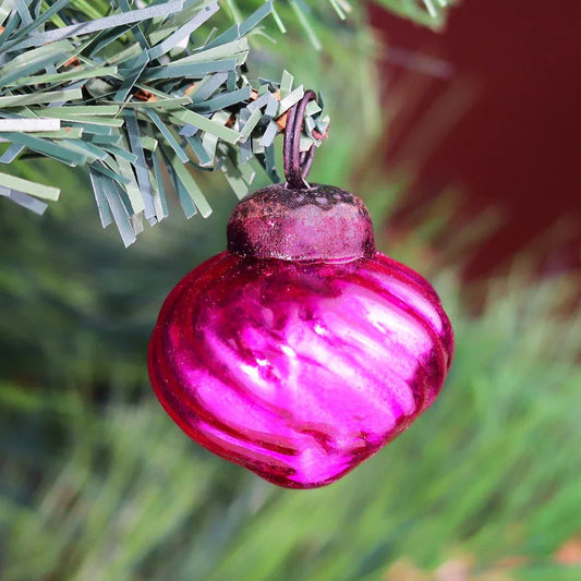 Glass Spiral Heart Christmas Ornaments-ArtyCraftz.com