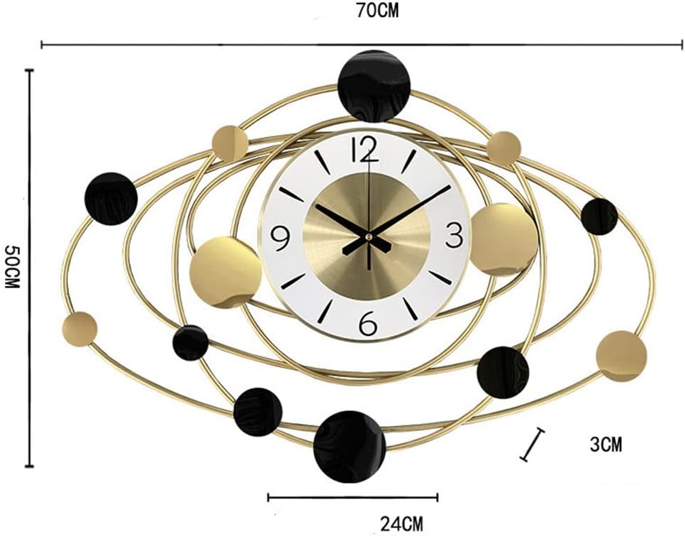 Planets Shaped Metal Golden Wall Clock- ArtyCraftz
