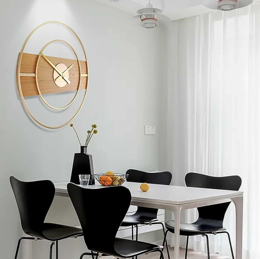 Polished Metal Wooden Decorative Round-ArtyCraftz.com