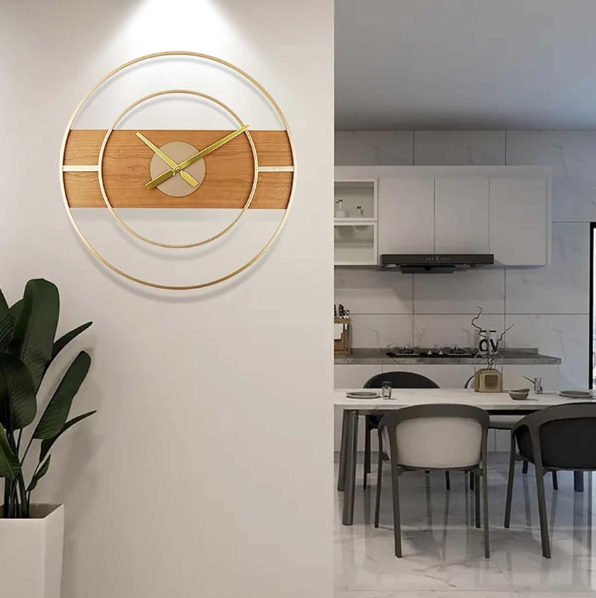 Polished Metal Wooden Decorative Round-ArtyCraftz.com