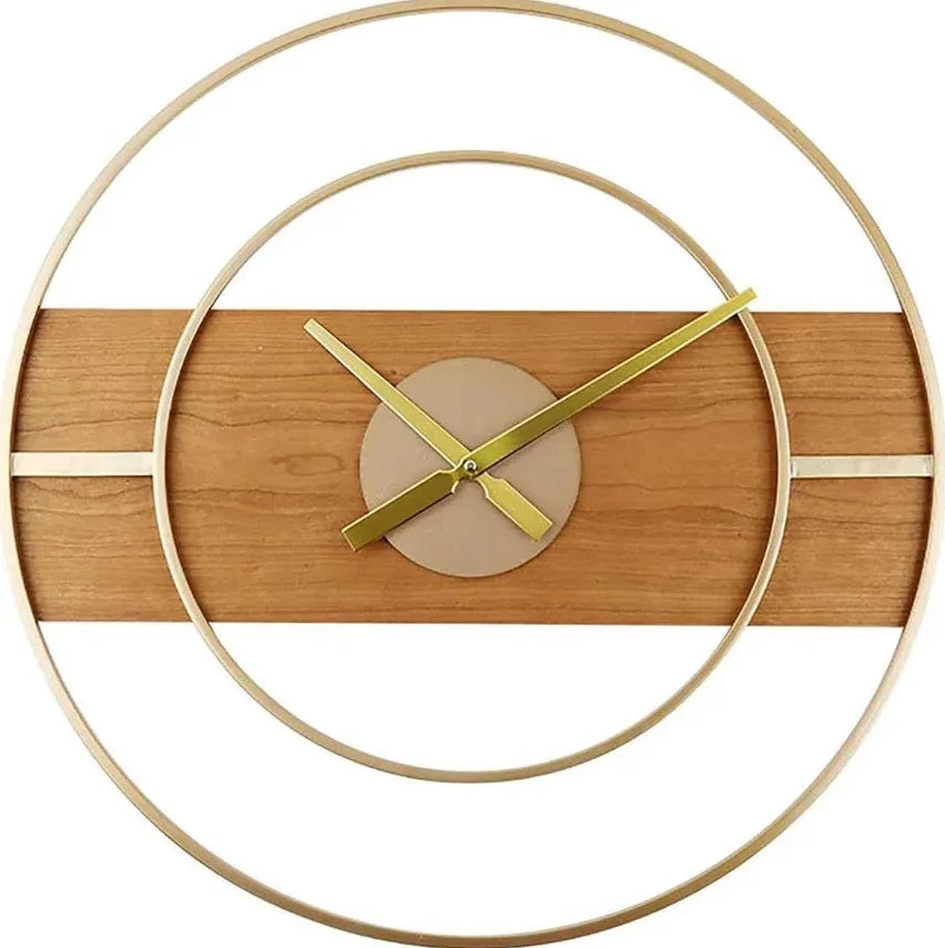 Polished Metal Wooden Decorative Round-ArtyCraftz.com