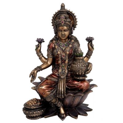 Resin Bronze Bonded Lakshmi Ganesha Statue