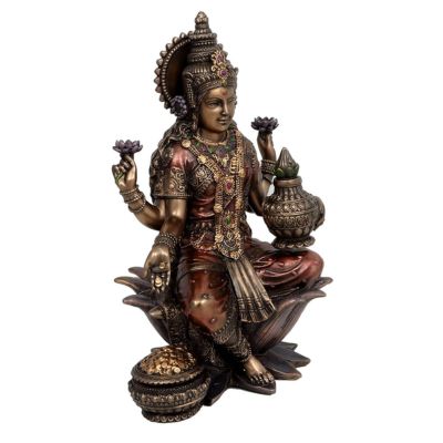 Bonded Bronze Ganesha Lakshmi Statue