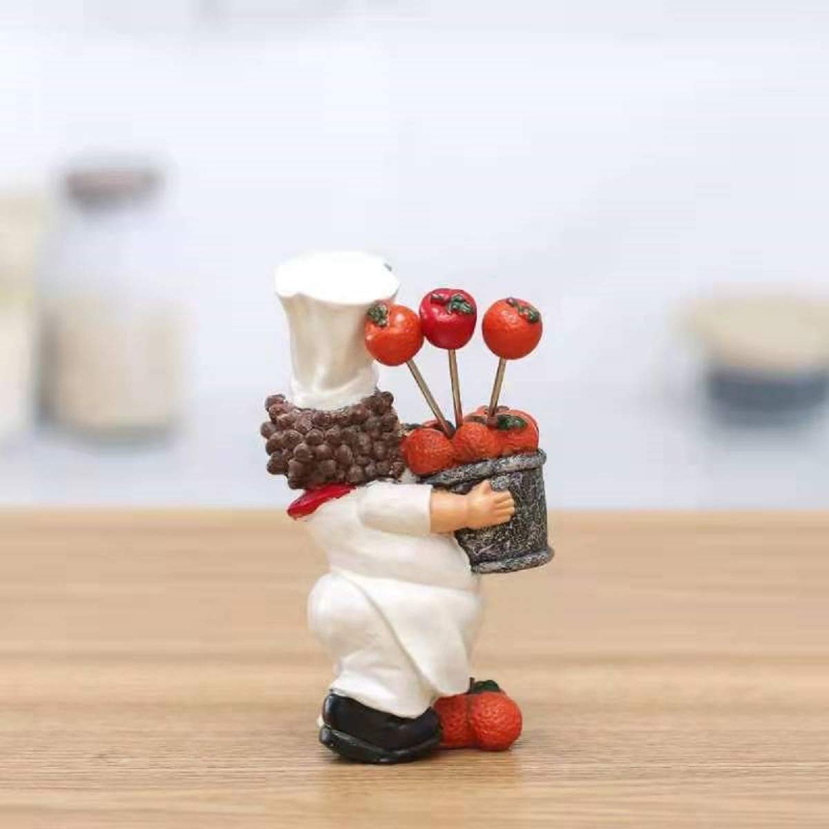 Polyresin Chef Fruit Pick Holder-ArtyCraftz.com