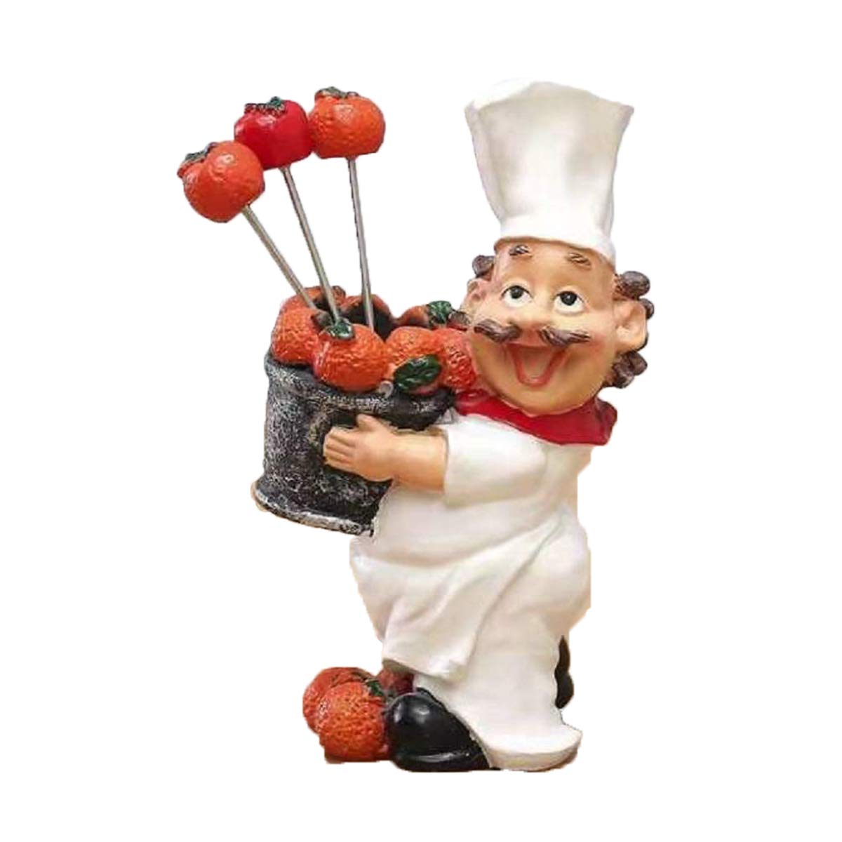 Polyresin Chef Fruit Pick Holder-ArtyCraftz.com