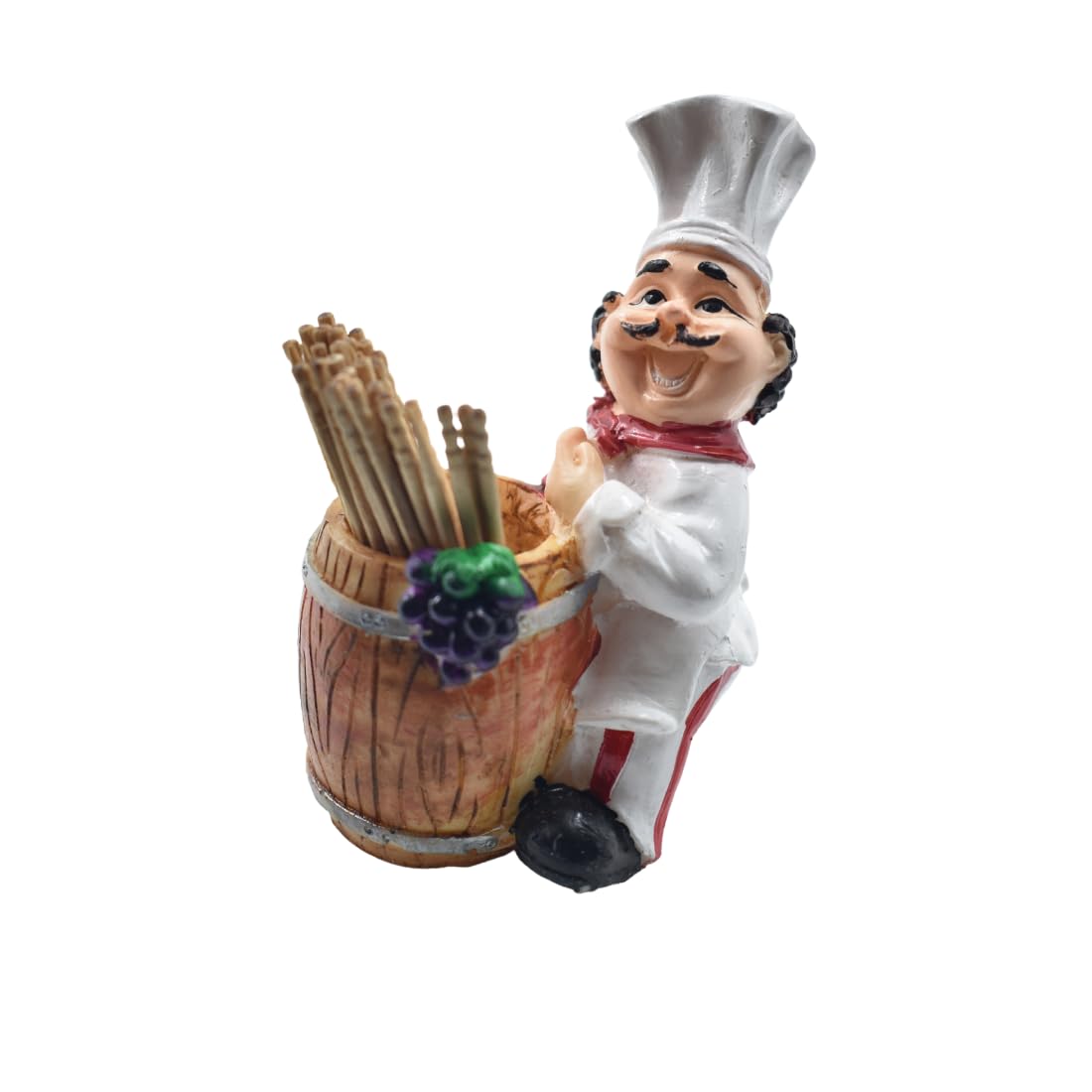 Polyresin Chef with Barrel Toothpick Stand-ArtyCraftz.com