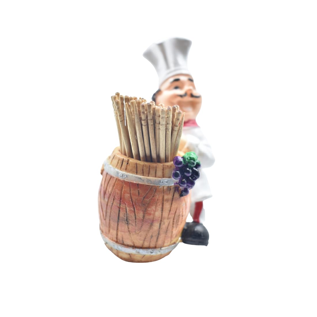 Polyresin Chef with Barrel Toothpick Stand-ArtyCraftz.com