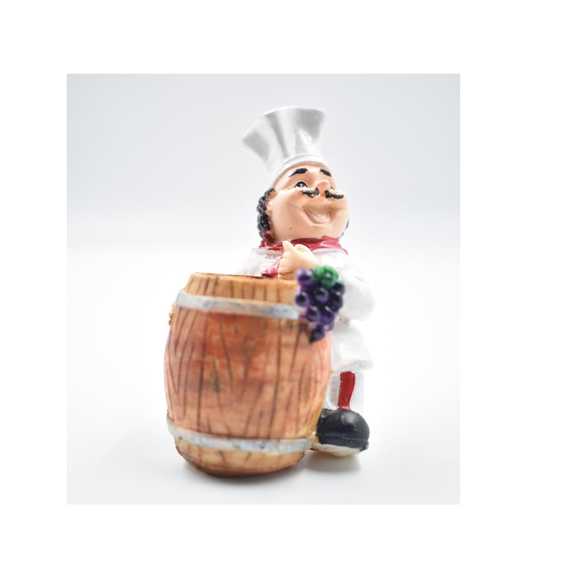 Polyresin Chef with Barrel Toothpick Stand-ArtyCraftz.com
