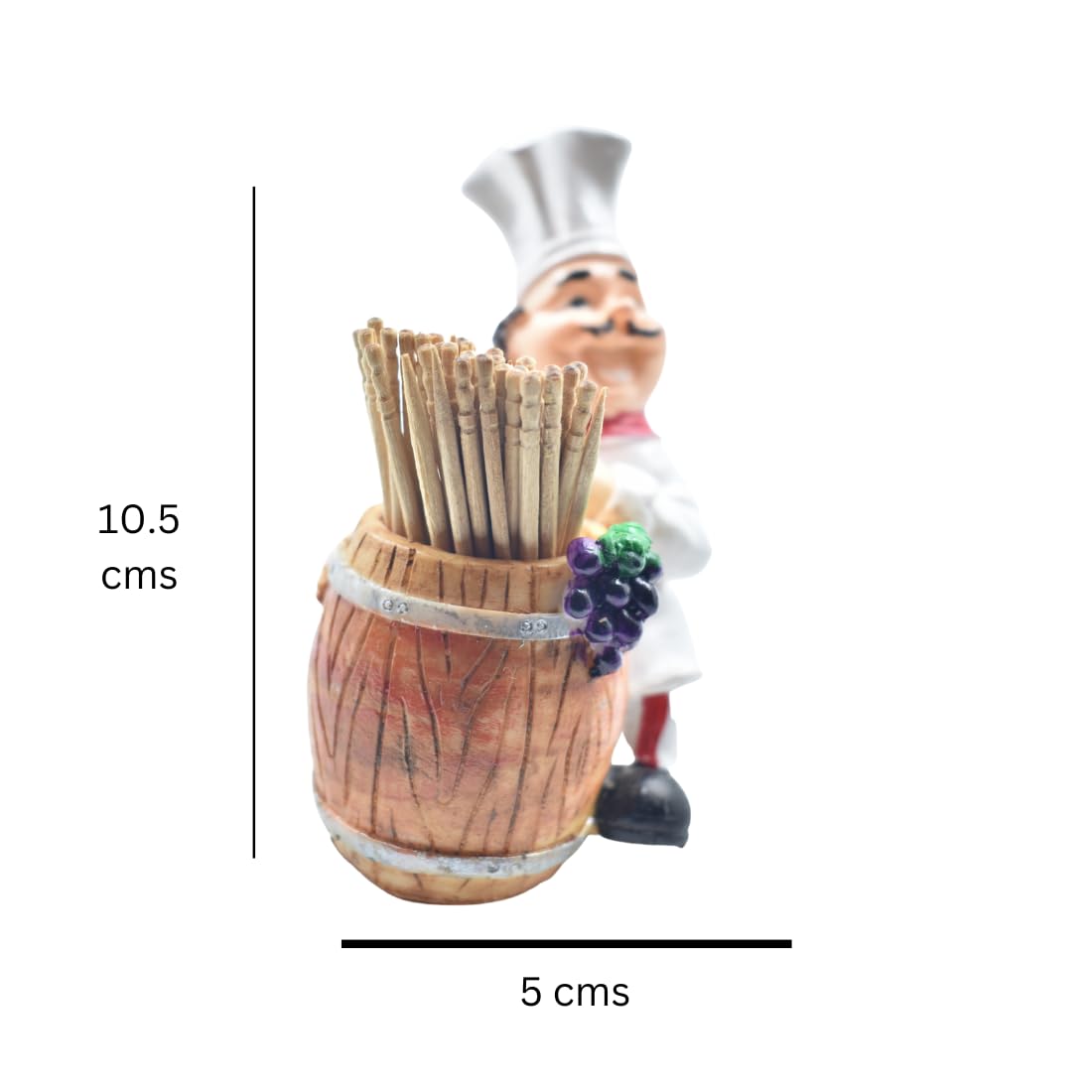 Polyresin Chef with Barrel Toothpick Stand-ArtyCraftz.com