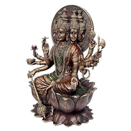 Polyresin Gayatri Maa on Lotus - ArtyCraftz.com