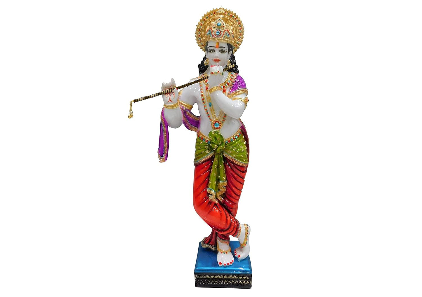 Polyresin Krishna with Flute Idol-ArtyCraftz.com