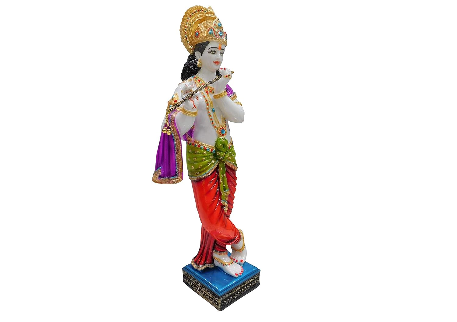 Polyresin Krishna with Flute Idol-ArtyCraftz.com