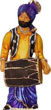 Polyresin Set of 10 Punjabi Bhangra Traditional Showpiece- ArtyCraftz.com