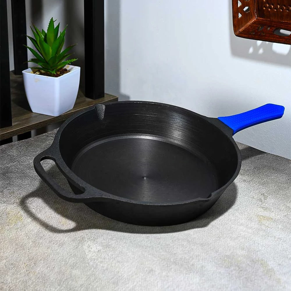 Pre-Seasoned Cast Iron Long Handle Fry Pan-ArtyCraftz.com