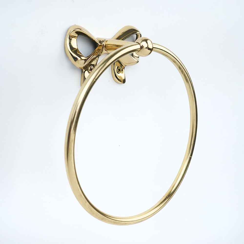 Premium Brass Bow Design Towel Hanger– Elegant Wall Mounted Bathroom Towel Holder